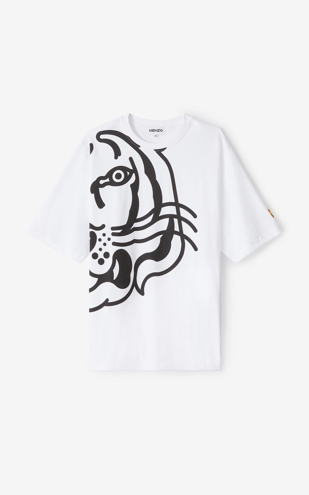 Kenzo K Tiger oversized Majice Muške - Bijele - Hrvatska RQGMFN473